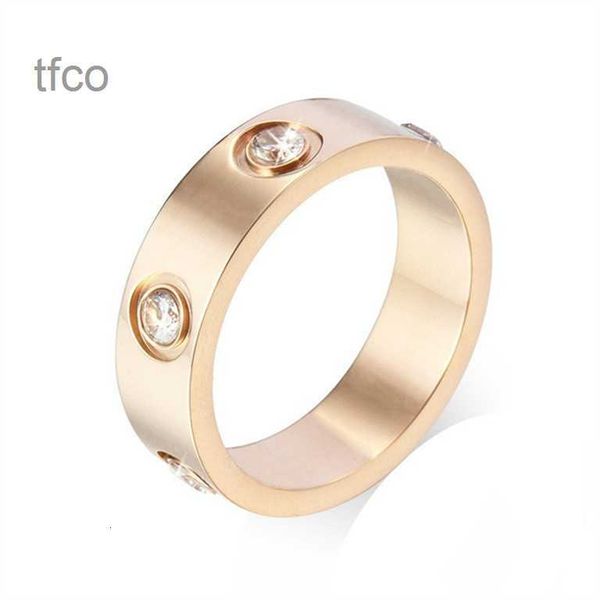 

couple engagement wedding love ring designer men rings luxury diamond wholesale jewelry fashion stainless steel band gold rings for women lu, Silver