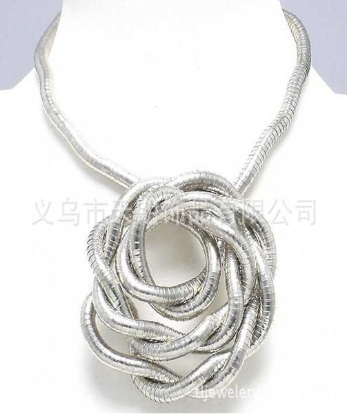 

silver bendy necklace, diameter 5mm, length 90cm(35"), 851387