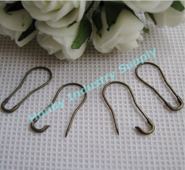 

2000 pcs 22mm78quot bronze color pear shape hang tag safety pin good bulb shape coilless safety pin7947937, Silver