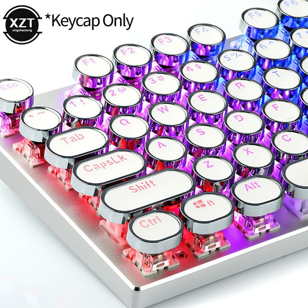 Keyboards 104 Keys Mechanical Keyboard Keyca Set Punk Keyca Round Characters Backlight Translucent Personality Gaming Keyboard Keyca L26822