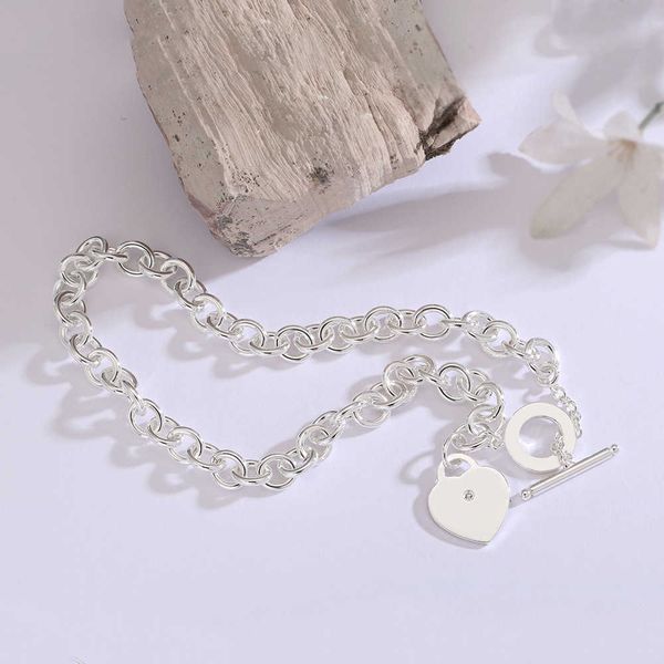 

tiffayffay di necklace boutiffayque jewelry valentiffayne's day gift love pendant heart shaped card advanced design, Black