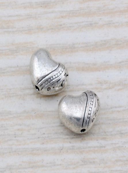 

mic 200pcs antique silver zinc alloy heart spacer beads 9x7mm diy jewelry d294458457, Bronze;silver