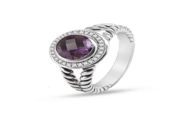 

designer jewelry rings ed wire classic ring round cz diamond ladies inlaid zircon women 925 sterling silver fashion anniversa9731952, Slivery;golden