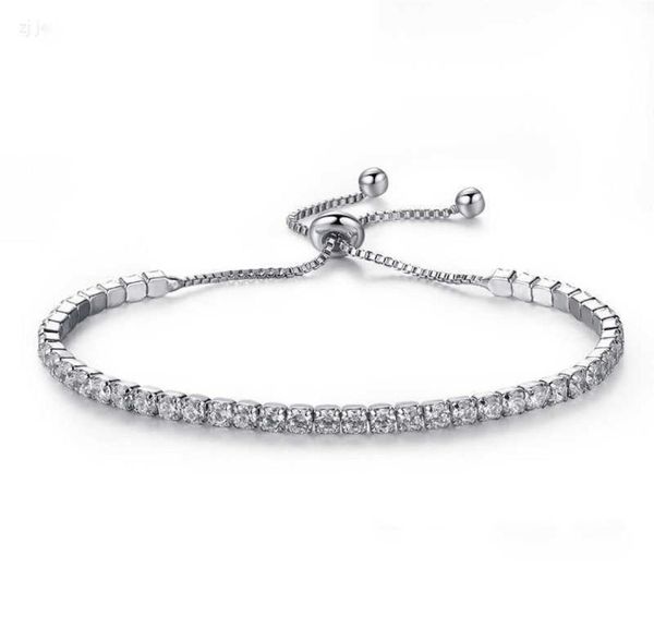 

silver plated bracelets full diamond crystal chain fit rhinestone bangle bracelet women female gift br0022311332, Golden;silver