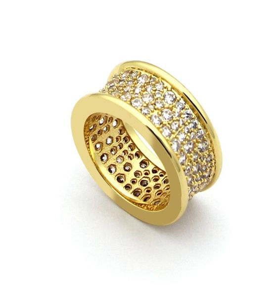 

fashiion eleastic brand rhinestone wedding ring full diamond spring joint brand for women vintage rings men jewelry 18k gold l3073462, Silver