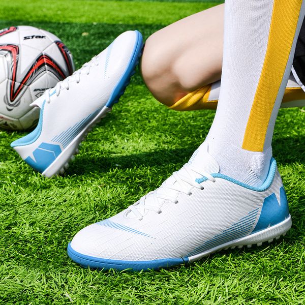 

dress shoes fashion men football shoes long spikes soccer sneakers for women ag/tf teenager boys girls football training shoes 230714, Black