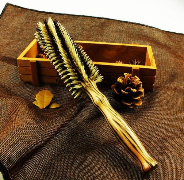 

1pc curly hair comb bristle hair curling brush wooden round hairstyling curl salon sqcgew5057483, Silver
