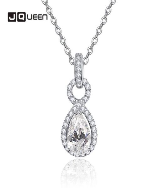 

710mm 28ct teardropshaped zircon pave small diamonds pendant s925 silver necklace cross chain women wedding gift jewelry chains4006536