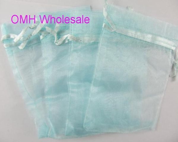 

omh whole 50pcs dark blue pink green 17x23cm nice chinese voile christmas wedding gift bag organza bags jewlery gift pouch bz11210873, Pink;blue