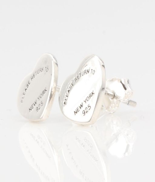 

s925 sterling silver stud heartshaped earrings classic simple wild mini earring wedding party engagement jewelry women3928573, Golden;silver