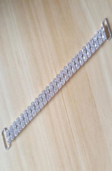 

cjsir 10pcs 2rows 165cm big crystal rhinestone bikini connectors buckle metal chain for swimming wear bikini decoration9797110, Black