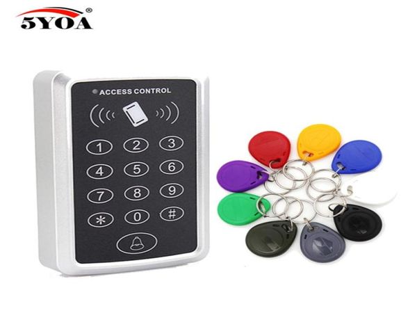 

5yoa access control system rfid card keytab proximity door lock 5yoa tag em id keypad device key fobs controller3906206