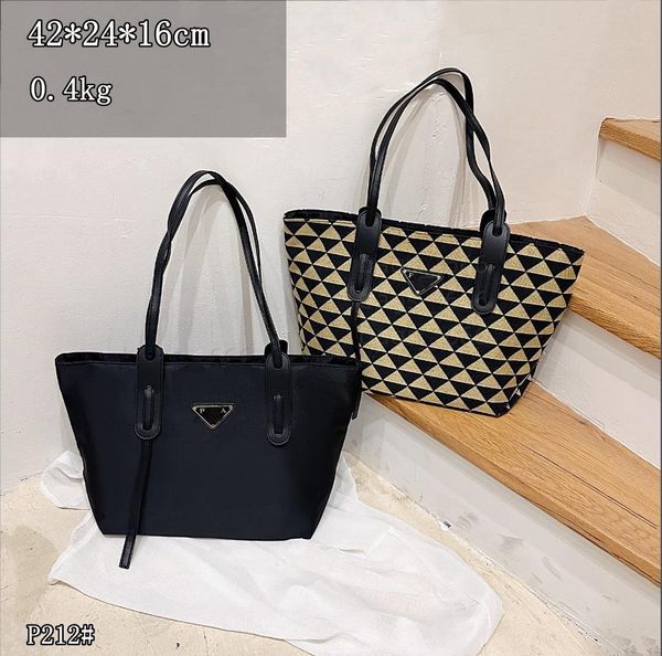 

designer p handbag tote bag large capacity shopping bag triangle pattern casual bag luxury wallet shoulder bag grade shoulder bag cm1