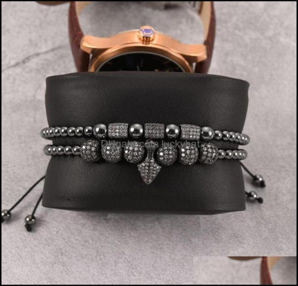 

paddle tennis bangle bracelets jewelry super quality 2pcsset 18k gold plating fl diamond ball charm bracelet micro pave cz darts 1813800, Black