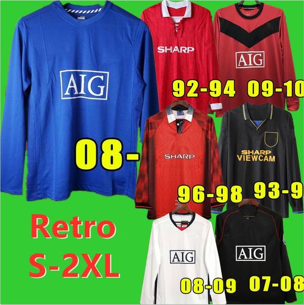 

manchesters retro utd rooney soccer jerseys beckham ronaldo giggs solskjaer man 2000 01 02 04 2004 06 2006 07 2008 2009 2010 1998 99 1996 19, Black;yellow