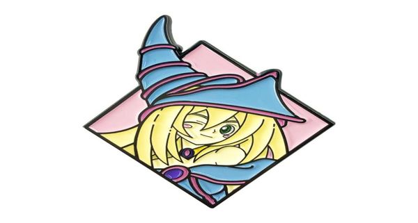 

cartoon enamel black magician girl pin badge on backpack cute brooch pins for clothes broche for women girls gift sexy9519400, Blue