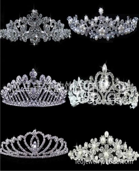 

luxury sparkly rhinestone crystal wedding party prom homecoming crowns band princess bridal tiaras hair accessories fashion6911787, Silver