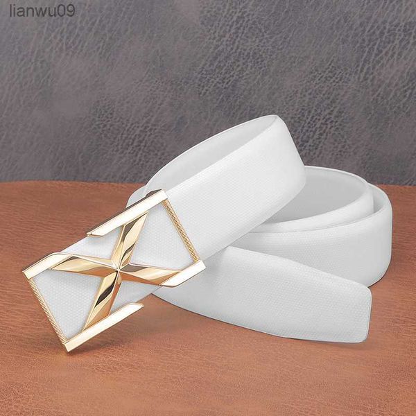 

white designer belts men x letter slide buckle casual luxury waist strap famous brand fashion cinto masculino l230704, Black;brown