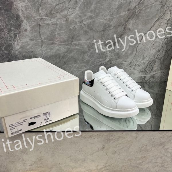 

r calfskin casual shoes reflective vintage leather trainers fashion leisure shoe platform lace-up print sneaker xsd221135, Black