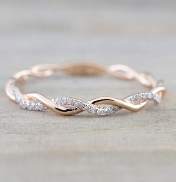 

retro personalized women wedding ring fashion gem rose gold engagement jewelry round simulated diamond wedding ring party gift3468487, Silver