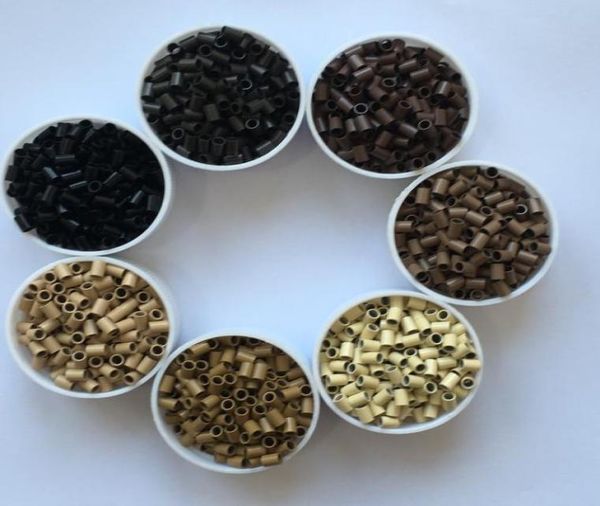 

1000pcsbag30mmx24mmx40mm harmony straight flat end easilocks micro rings tubes non flared micro link for hair 7 colors4798444, Black