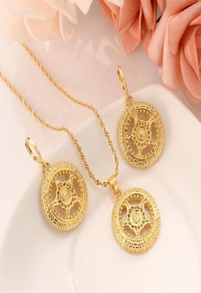 

eternity circle love forever earrings pendant 18k fine gold gf sterling flower necklace set3685644, Silver
