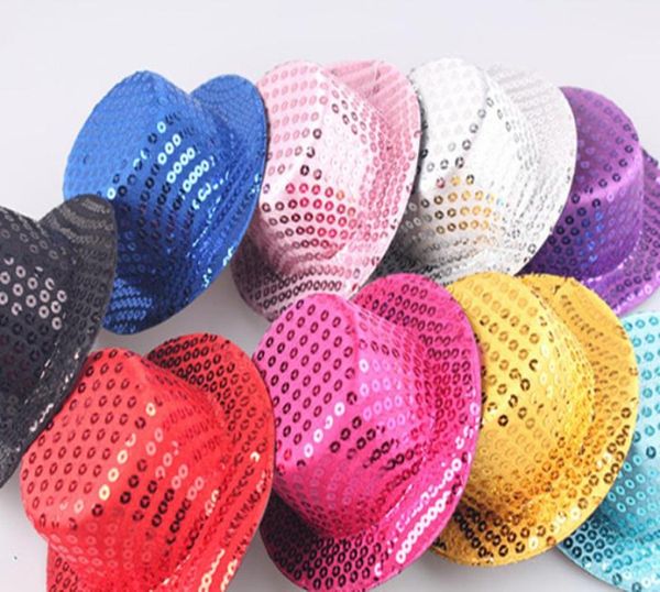 

52quot13cm 10 color blingbling glitter fascinator hats party hatsdiy hair accesspries 12pieceslot myqh005534618, Slivery;golden