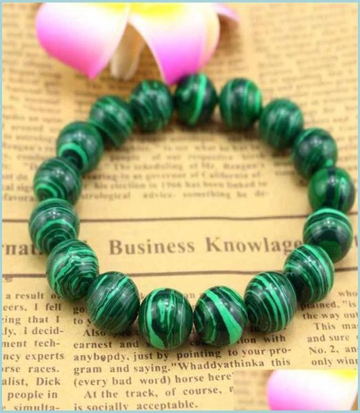 

beaded strands 8mm malachite beads bracelet elastic gemstone bracelet gemstone bracelet gifts 120 w2 drop delivery 2022 jewelry br5651017, Black