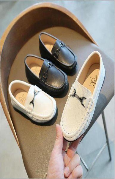 

kids shoes pu leather shoes for toddler big children candy color soft flat loafers boys girls flats sneakers 21307407519, Black;red