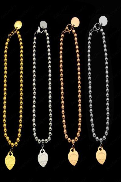 

luxury beaded bracelets designer chain women necklace bracelet classic heart set 18k gold girl valentine039s day love gift stai4475664, Black