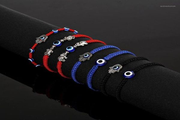 

charm bracelets 2022 fashion braided rope men women lucky red braslet gothic fatima hand hamsa brazalete yoga jewelry pulsera13221275, Golden;silver