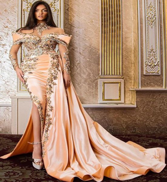 

2022 plus size arabic aso ebi luxurious mermaid prom dresses beaded crystals evening formal party second reception birthday e9650778, Black