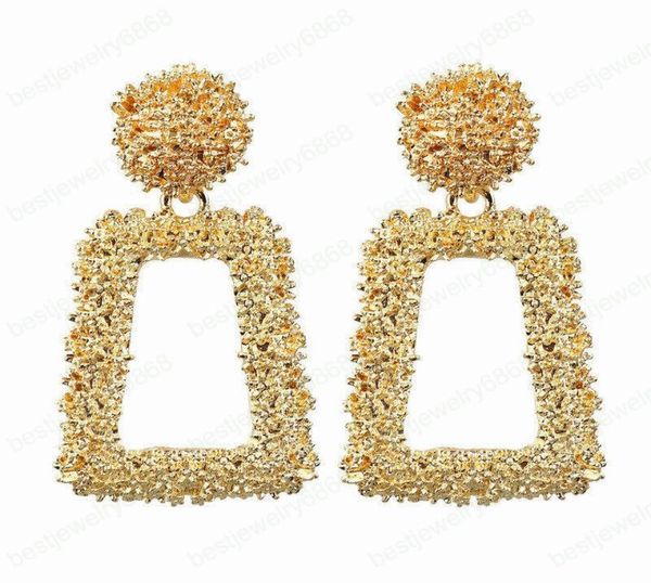 

vintage 5 colors metal earrings for women gold color geometric statement earring metal earing hanging fashion jewelry5706480, Silver
