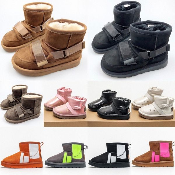 

classic mini boots ultra kids uggi shoes australia hybrid girls winter children toddler uggly snow boot baby kid shoe youth sneakers wggs ch, Black
