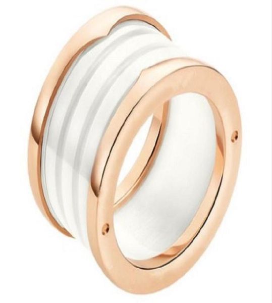 

50off fashion titanium steel love ring silver rose gold ring for lovers white black ceramic couple ring for gift8868431