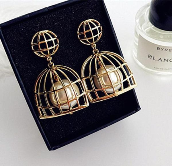 

dangle chandelier women earrings jewelry fashion gold long big pearls pendientes mujer moda brincos boucle d039oreille femme 4046856, Silver