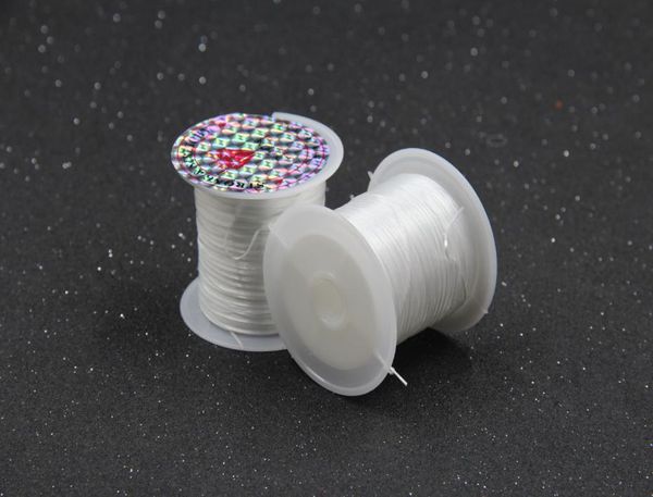 

50meter roll 1mm colorful stretchy elastic rope cord crystal string for jewelry making beading bracelet wire xz399748264, White;red