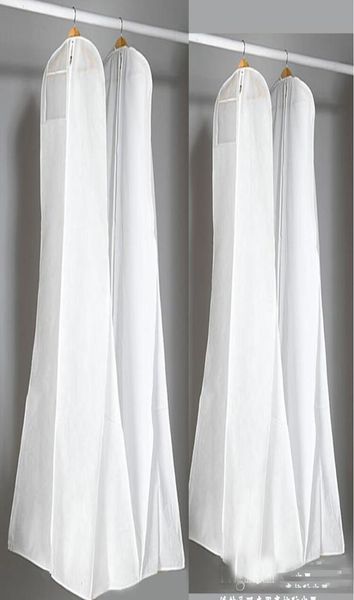 

2019 latest in stock big bags for wedding dress gown white dust bag long garment cover travel storage dust covers high quali1523755