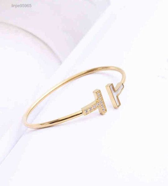 

new stainless steel bracelet opening t bracelet women039s gold fashion t stainless jewelry915769211111, Black