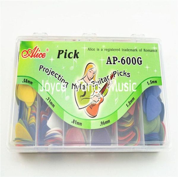 

lots of 600pcs alice projecting nylon acoustic electric guitar picks with original package standard plectrums2891941