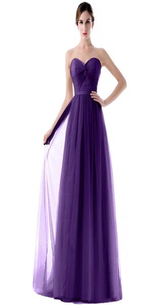 

custom made 2021 formal bridesmaid dresses sweetheart strapless backless pleats tulle lavender long floor length junior bridesmaid5832381, White;pink