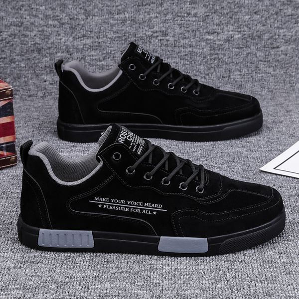 

dress shoes classic men skateboard shoes fashion designer sports shoes men sneakers flats breathable vulcanized sneakers man skate shoes 230, Black