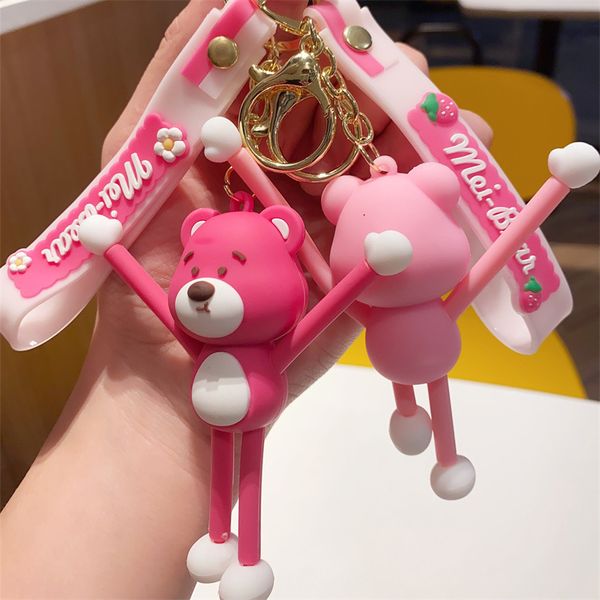 

fashion blogger designer jewelr pulling bear couple soft rubber silicone doll pendant mobile phone keychains lanyards keyrings wholesale ys2, Slivery;golden