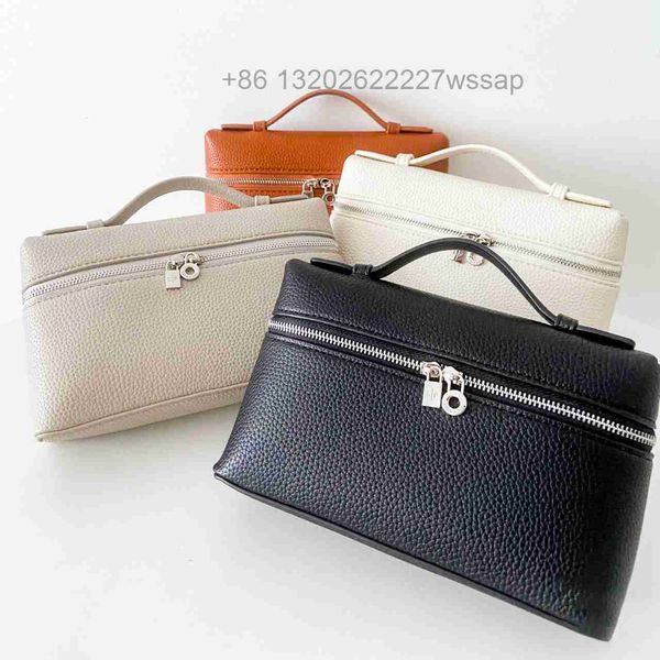

luxury loro piana extra pocket l19 mini bag women's mens genuine leather tote handbag cross body bag designer fashion clutch wallet han