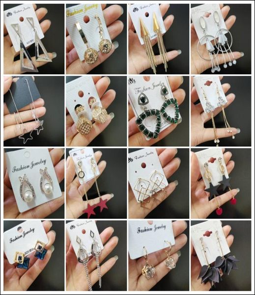 

mix styles s925 silver needle elegant diamond dangle earrings fashion female korean earring zircon ear jewelry6149444