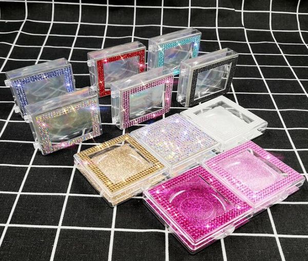 

bling eyelash box diamond glitter eye lashes packaging box false eyelashes case fake eye lashes plastic boxes gga34583279471