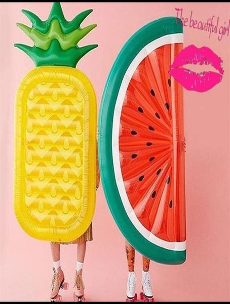 

inflatable floats tubes giant pool float mattress water toys watermelon pineapple cactus beach swimming ring fruit floatie air 8135427