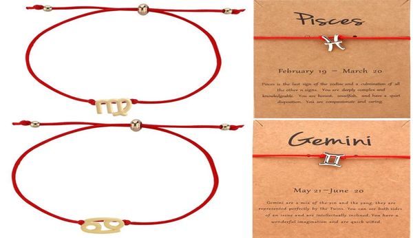 

the twelve signs of the zodiac bracelet adjustable lucky red rope zodiac bracelet2391373, Black