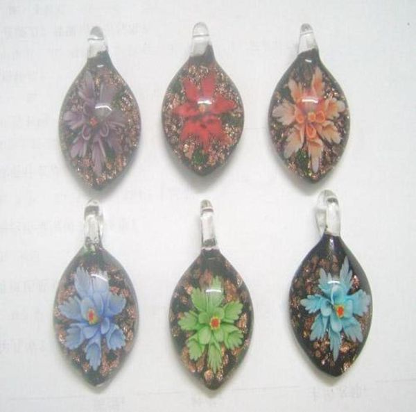 

10pcslot multicolor murano lampwork glass pendants lockets for diy craft jewelry necklace pendant gift pg1176729767938637, Silver