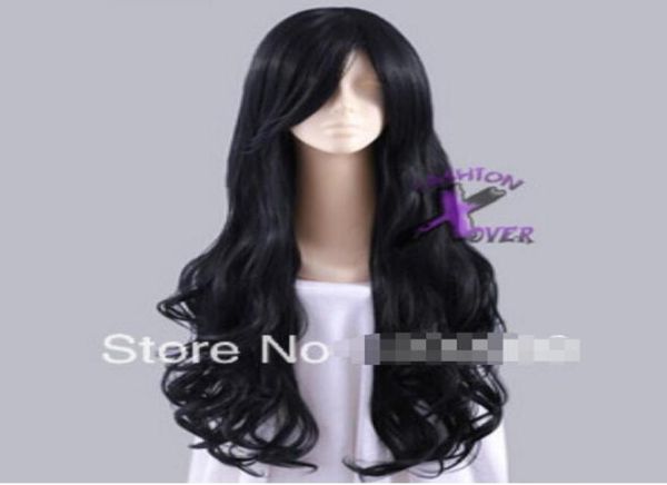

homestuck vriska serket long black curly cosplay stylish hair wig2382435, Black;brown
